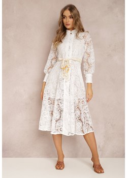 Biała Sukienka Palestra ze sklepu Renee odzież w kategorii Sukienki - zdjęcie 157061448