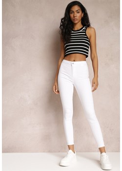 Białe Spodnie Skinny Iolochis ze sklepu Renee odzież w kategorii Spodnie damskie - zdjęcie 157061827