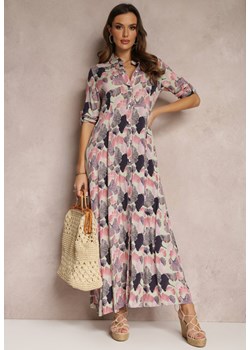 Różowo-Jasnozielona Sukienka Lasthenia ze sklepu Renee odzież w kategorii Sukienki - zdjęcie 157061908