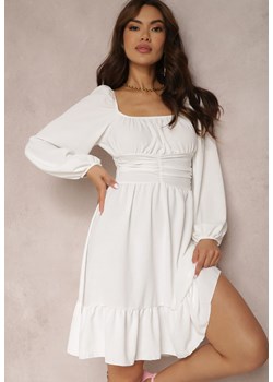 Biała Sukienka Megadia ze sklepu Renee odzież w kategorii Sukienki - zdjęcie 157062035