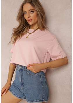Jasnoróżowy T-shirt Phelista ze sklepu Renee odzież w kategorii Bluzki damskie - zdjęcie 157062449