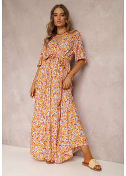 Pomarańczowo-Biała Sukienka Pheliphae ze sklepu Renee odzież w kategorii Sukienki - zdjęcie 157062859