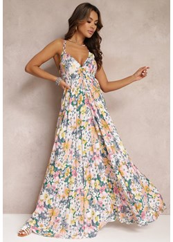 Biało-Szara Sukienka Khareda ze sklepu Renee odzież w kategorii Sukienki - zdjęcie 157062879