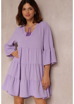 Fioletowa Sukienka Thelike ze sklepu Renee odzież w kategorii Sukienki - zdjęcie 157063445