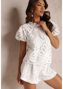 Biała Bluzka Koronkowa Fanoos ze sklepu Renee odzież w kategorii Bluzki damskie - zdjęcie 157063475