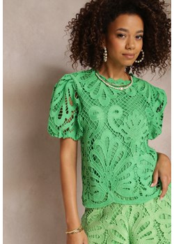 Zielona Bluzka Fanoos ze sklepu Renee odzież w kategorii Bluzki damskie - zdjęcie 157063485