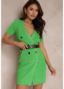 Zielona Sukienka z Paskiem Cythythia ze sklepu Renee odzież w kategorii Sukienki - zdjęcie 157063515