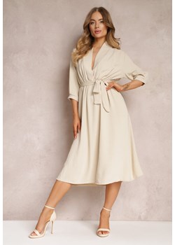 Beżowa Sukienka Canopis ze sklepu Renee odzież w kategorii Sukienki - zdjęcie 157063786