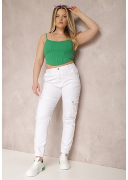 Białe Spodnie Cargo Theopheira ze sklepu Renee odzież w kategorii Spodnie damskie - zdjęcie 157063806