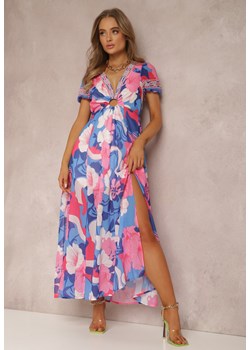Granatowo-Fuksjowa Sukienka Damone ze sklepu Renee odzież w kategorii Sukienki - zdjęcie 157064287
