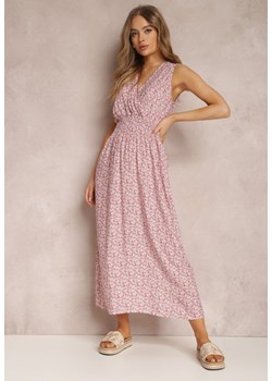 Biało-Różowa Sukienka z Wiskozy Philiala ze sklepu Renee odzież w kategorii Sukienki - zdjęcie 157064447