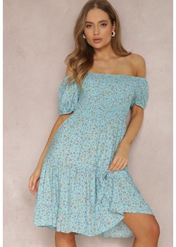 Niebieska Sukienka z Wiskozy Hermamia ze sklepu Renee odzież w kategorii Sukienki - zdjęcie 157064776