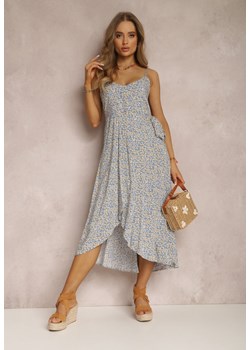 Niebieska Sukienka z Wiskozy Dorano ze sklepu Renee odzież w kategorii Sukienki - zdjęcie 157065565
