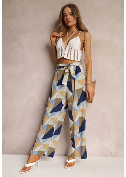 Niebieskie Spodnie Thaelene ze sklepu Renee odzież w kategorii Spodnie damskie - zdjęcie 157065785