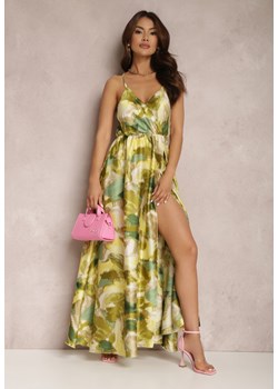 Żółto-Zielona Sukienka Phaelarpia ze sklepu Renee odzież w kategorii Sukienki - zdjęcie 157065915
