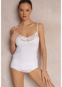 Biały Top Bawełniany Actusa ze sklepu Renee odzież w kategorii Bluzki damskie - zdjęcie 157066109