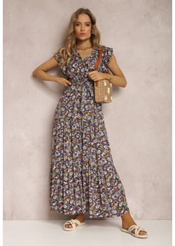 Fioletowo-Brązowa Sukienka Helarpia ze sklepu Renee odzież w kategorii Sukienki - zdjęcie 157066267