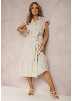 Jasnobeżowa Sukienka Theophosyne ze sklepu Renee odzież w kategorii Sukienki - zdjęcie 157067137