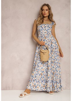 Biało-Niebieska Sukienka Agarynome ze sklepu Renee odzież w kategorii Sukienki - zdjęcie 157067428