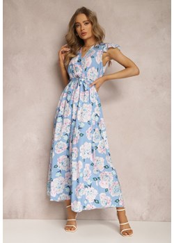 Jasnoniebieska Sukienka z Paskiem Helomeda ze sklepu Renee odzież w kategorii Sukienki - zdjęcie 157067697