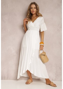 Biała Sukienka z Wiskozy Phaeniore ze sklepu Renee odzież w kategorii Sukienki - zdjęcie 157068108