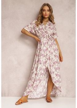 Beżowa Sukienka z Wiskozy Lovrida ze sklepu Renee odzież w kategorii Sukienki - zdjęcie 157068507