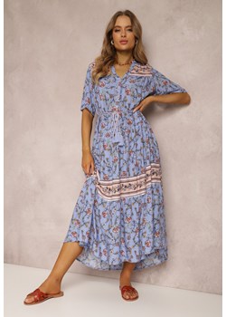 Niebieska Sukienka z Wiskozy Zotali ze sklepu Renee odzież w kategorii Sukienki - zdjęcie 157068517