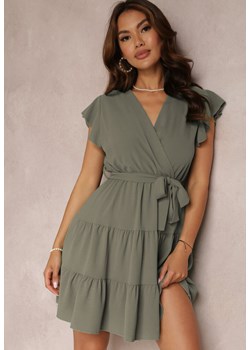 Ciemnozielona Sukienka z Paskiem Phaedrialla ze sklepu Renee odzież w kategorii Sukienki - zdjęcie 157068737