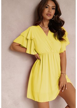 Żółta Sukienka Nemele ze sklepu Renee odzież w kategorii Sukienki - zdjęcie 157068747