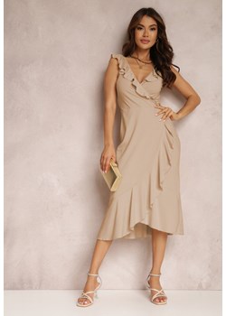 Beżowa Sukienka Galare ze sklepu Renee odzież w kategorii Sukienki - zdjęcie 157068787