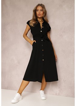 Czarna Sukienka Koszulowa Eiditrite ze sklepu Renee odzież w kategorii Sukienki - zdjęcie 157068847