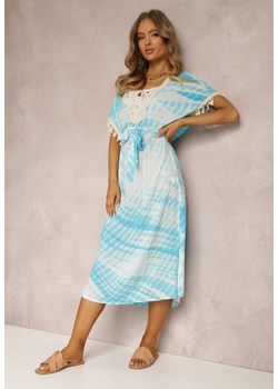 Jasnoniebieska Sukienka z Paskiem Dephinca ze sklepu Renee odzież w kategorii Sukienki - zdjęcie 157069097