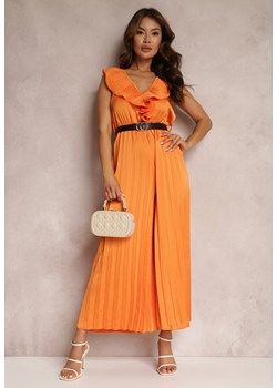 Pomarańczowy Kombinezon z Paskiem Rayi ze sklepu Renee odzież w kategorii Kombinezony damskie - zdjęcie 157069226