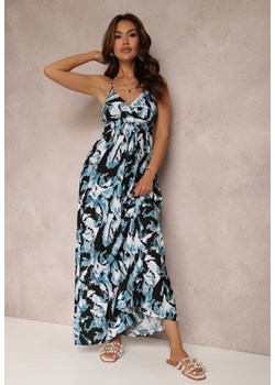 Czarno-Niebieska Sukienka Evanassa ze sklepu Renee odzież w kategorii Sukienki - zdjęcie 157069526