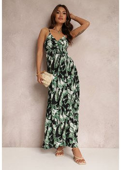 Czarno-Zielona Sukienka Evanassa ze sklepu Renee odzież w kategorii Sukienki - zdjęcie 157069536