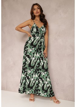 Czarno-Zielona Sukienka Evanassa ze sklepu Renee odzież w kategorii Sukienki - zdjęcie 157069537