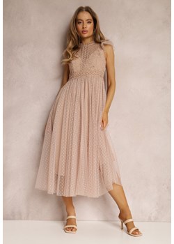 Beżowa Sukienka Canissa ze sklepu Renee odzież w kategorii Sukienki - zdjęcie 157069897