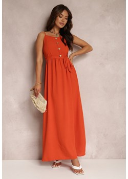 Pomarańczowa Sukienka Fadan ze sklepu Renee odzież w kategorii Sukienki - zdjęcie 157070316