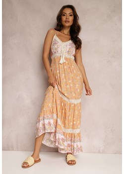 Pomarańczowo-Różowa Sukienka Fjorrit ze sklepu Renee odzież w kategorii Sukienki - zdjęcie 157070888
