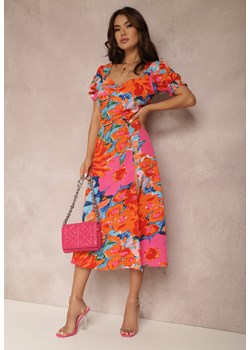 Pomarańczowo-Różowa Sukienka Melorith ze sklepu Renee odzież w kategorii Sukienki - zdjęcie 157071088