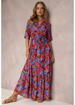 Fuksjowa Sukienka z Wiskozy Lylian ze sklepu Renee odzież w kategorii Sukienki - zdjęcie 157071218