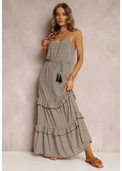 Ciemnozielona Sukienka Ailbhe ze sklepu Renee odzież w kategorii Sukienki - zdjęcie 157071556