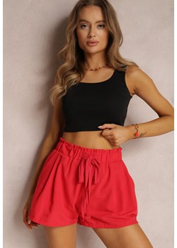 Czerwone Szorty Deldo ze sklepu Renee odzież w kategorii Szorty - zdjęcie 157071736