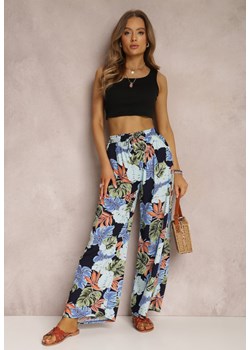 Granatowe Spodnie Onnist ze sklepu Renee odzież w kategorii Spodnie damskie - zdjęcie 157071938