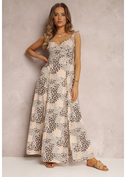 Beżowa Sukienka Madelene ze sklepu Renee odzież w kategorii Sukienki - zdjęcie 157073117