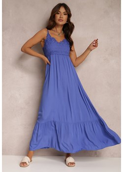 Niebieska Sukienka Chryazire ze sklepu Renee odzież w kategorii Sukienki - zdjęcie 157073498