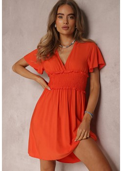 Pomarańczowa Sukienka z Wiskozy Rukhsar ze sklepu Renee odzież w kategorii Sukienki - zdjęcie 157074027