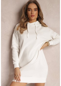 Biała Bluza Długa z Kapturem Posetrius ze sklepu Renee odzież w kategorii Bluzy damskie - zdjęcie 157074268