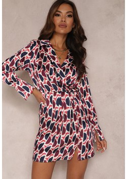 Bordowa Sukienka z Gumką w Pasie Kanne ze sklepu Renee odzież w kategorii Sukienki - zdjęcie 157074386