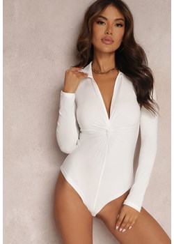Białe Body z Długim Rękawem Pilro ze sklepu Renee odzież w kategorii Bluzki damskie - zdjęcie 157074545